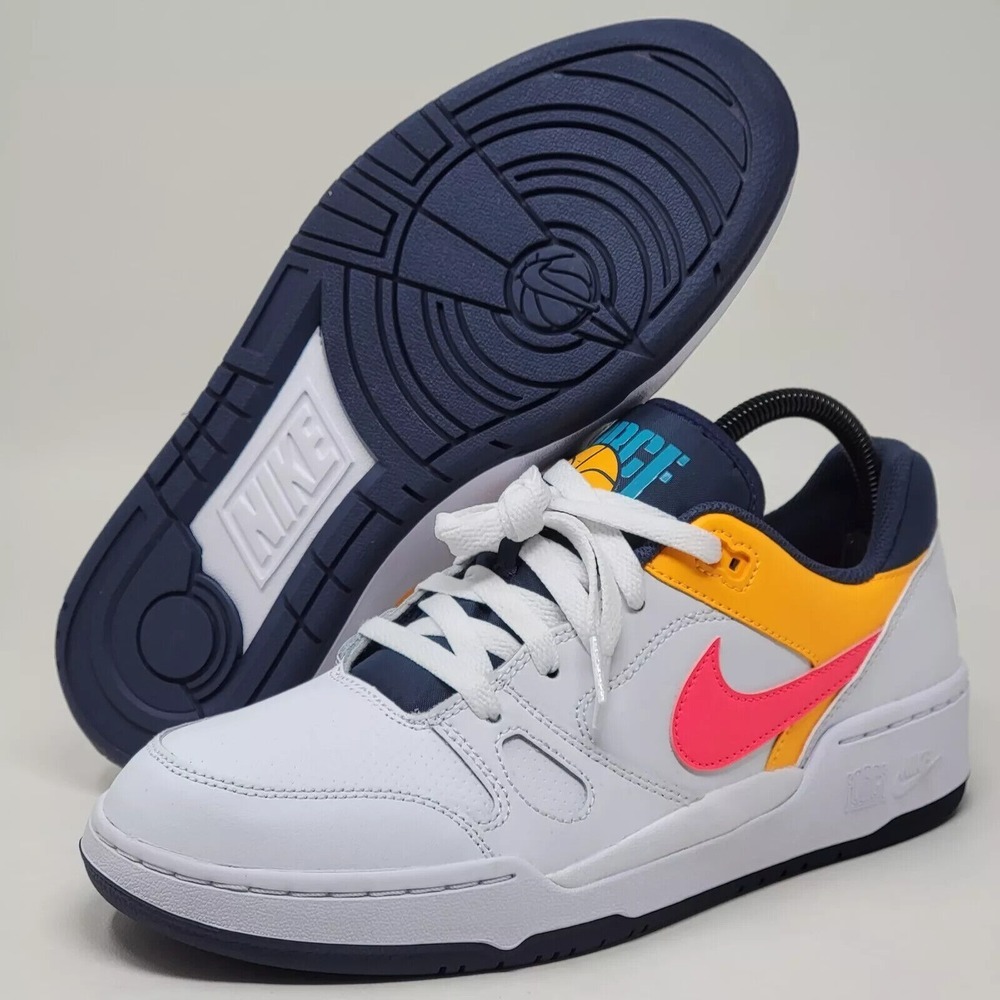 Nike Full Force Low 90's Neon Pack Sneakers Mens 11.5 White Blue Pink HF4846-100